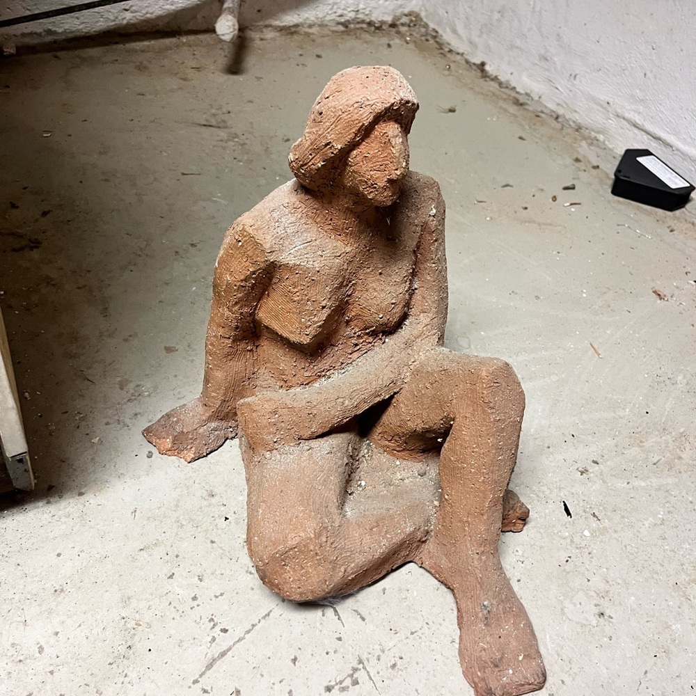 Terracotta Seated Figure Sculpture